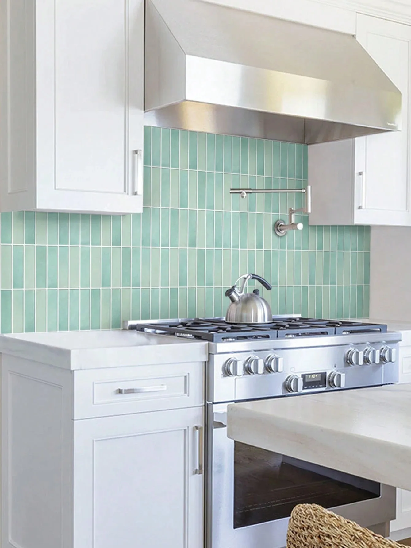 Self-Adhesive Waterproof Tile Stickers Wholesale 60pcs Ghana Tiles Stickers for Kitchen Oilproof Wall Renovation Rent Home Decor