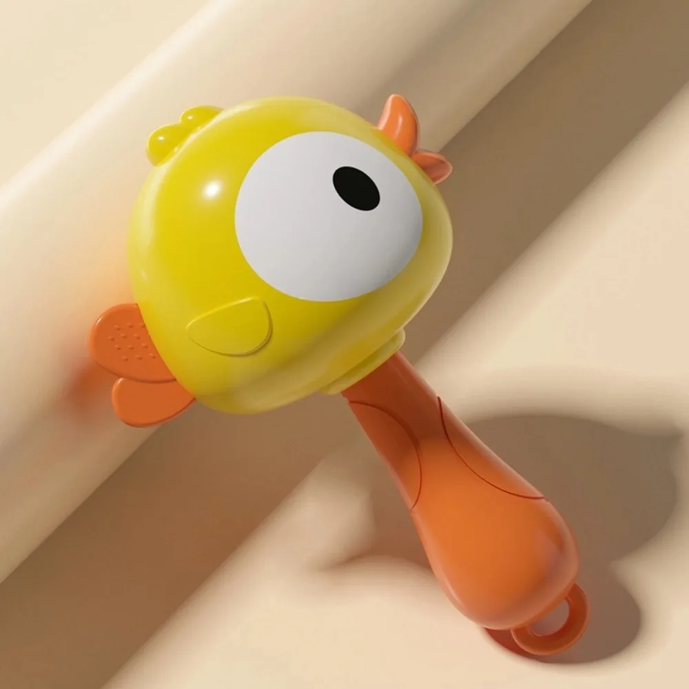 New Plastic Baby Rattle Toys Cartoon with Crisp Sound Handbell Toys Bright Appearance Kid Maracas Sensory Grasp Toy