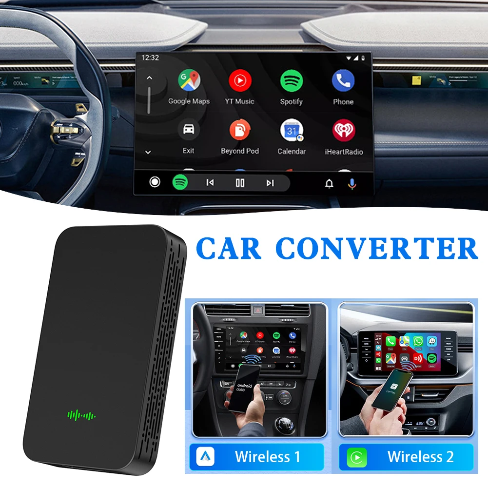 

Portable Wired To Wireless Carplays Box For Car Lightweight Stable Carplays Adapter For Auto Truck SUV Sedan Easy Install Stable