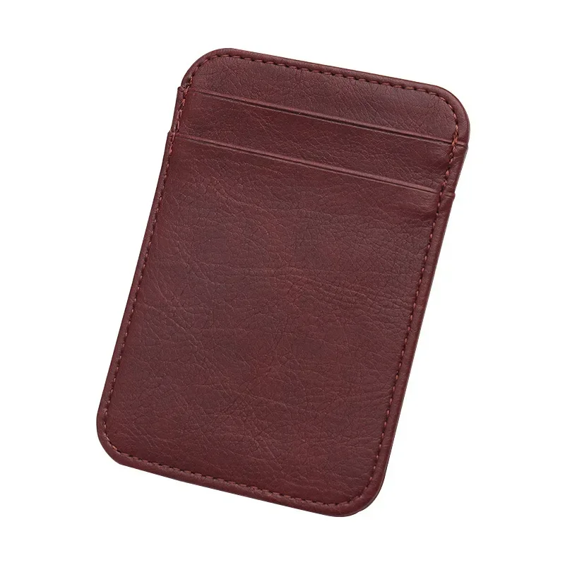 Thin Leather Men Wallet Credit ID Card Holder Purse Money Case for Men Women Fashion Card Bag 11.5x8x0.5cm