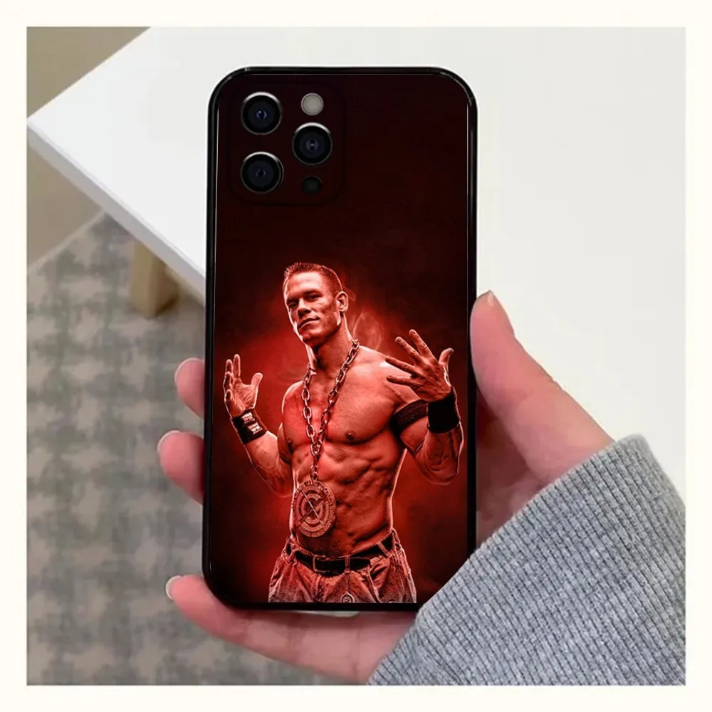 Wrestling Star J-John Cena Phone Case For Apple iPhone 15,14,13,12,11,Pro,X,XS,Max,XR,Plus,Mini Soft Black Cover