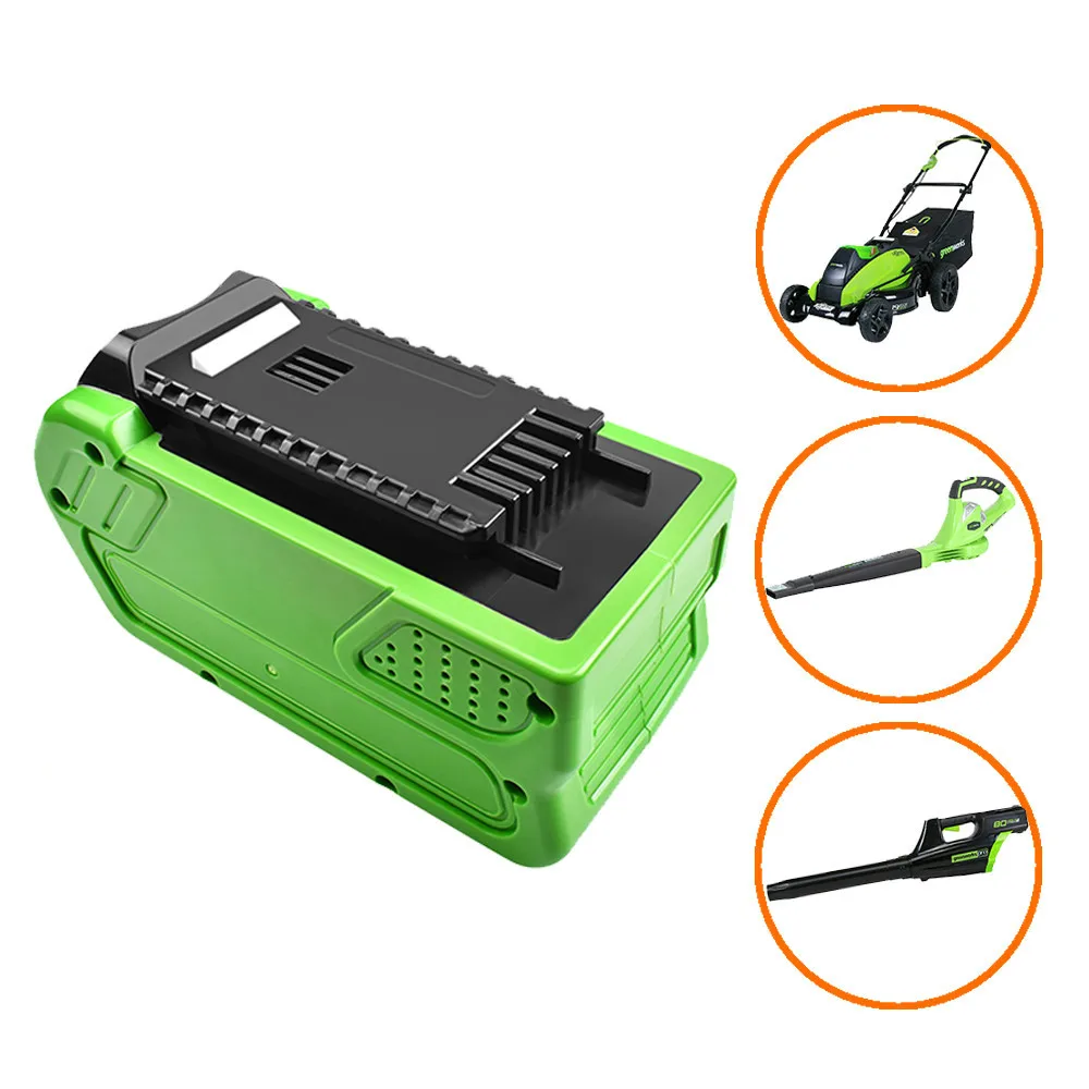 Turpow-batería recargable de repuesto para coche, pila de 40V, 6000mAh, 2 piezas, para Creabest 40V, 200W, GreenWorks 29462, 29472, 22272, g-max, GMAX