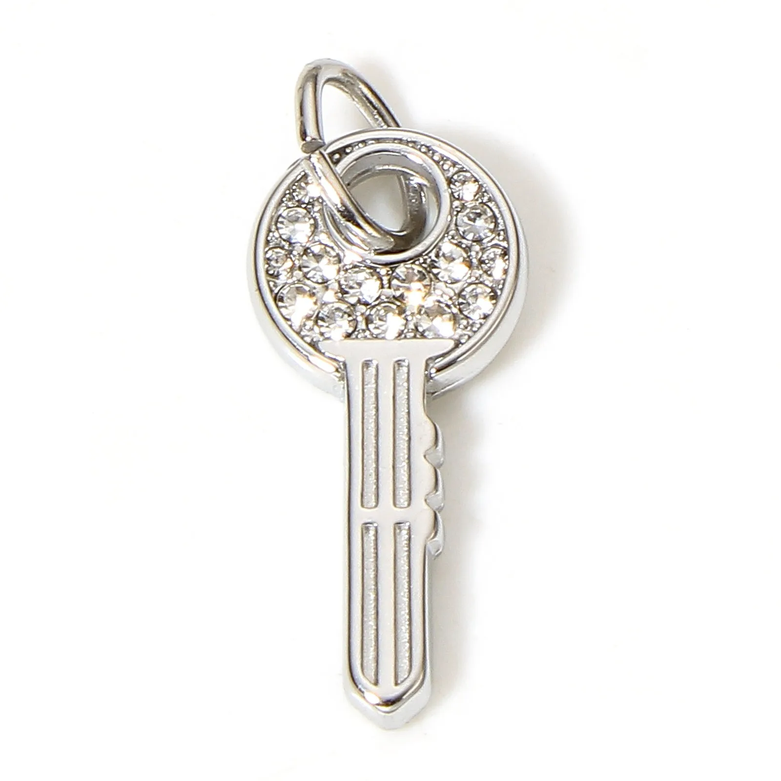 1 Stück 304 Edelstahl Herz Schwan Charms Strass Schloss Schlüssel Anhänger für Schmuckherstellung Diy Halskette Armband Zubehör – Detail 10