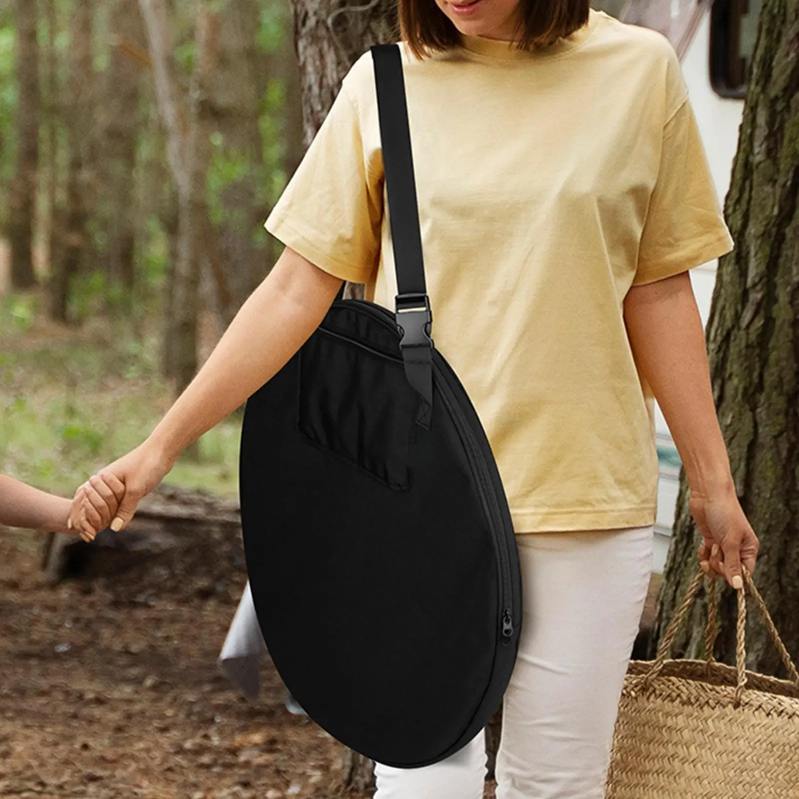 حقيبة خيمة المرحاض المحمولة الخصوصية دش خيمة حقيبة كبيرة سستة افتتاح المعدات في الهواء الطلق للشاطئ في الهواء الطلق مغامرة المشي لمسافات طويلة #4