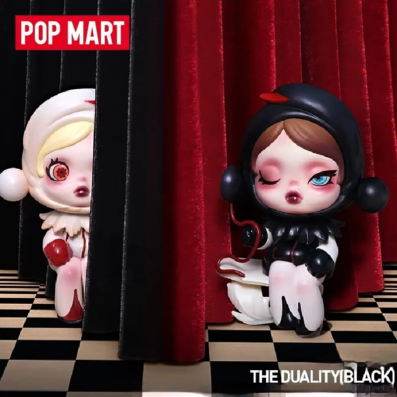 POP MART SKULLPANDA ซีรีส์ภาพเหมือนจริง กล่องสุ่มของเล่น ฟิกเกอร์อนิเมะน่ารัก ตุ๊กตาในกล่องปริศนา ของขวัญสำหรับเด็กผู้หญิงในเทศกาลต่างๆ