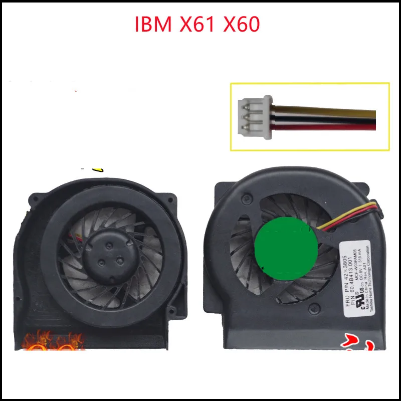 New Laptop CPU Cooling Fan Cooler For Lenovo IBM X61 X60 CPU