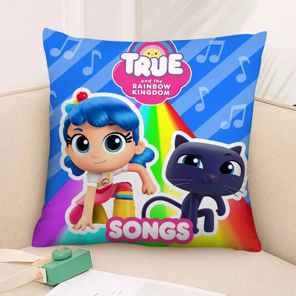 T-True And The R-Rainbow Kingdom كيس وسادة مربع على الوجهين طباعة وسادة القضية ل أريكة المنزل غرفة نوم ديكور هدية #3