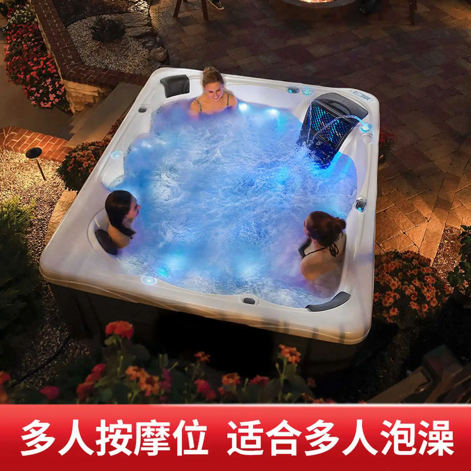 Outdoor Jacuzzi Intelligent Thermostatic Heating Villa Large Bathtub Household Hot Spring Pool Embedded Hot Spring Bath
