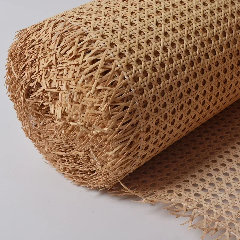 

35-50cm Width Natural Webbing Grid Indonesian Plastic Rattan Roll Chinese Repair Tool Material for Chair Cabinet Furniture Decor