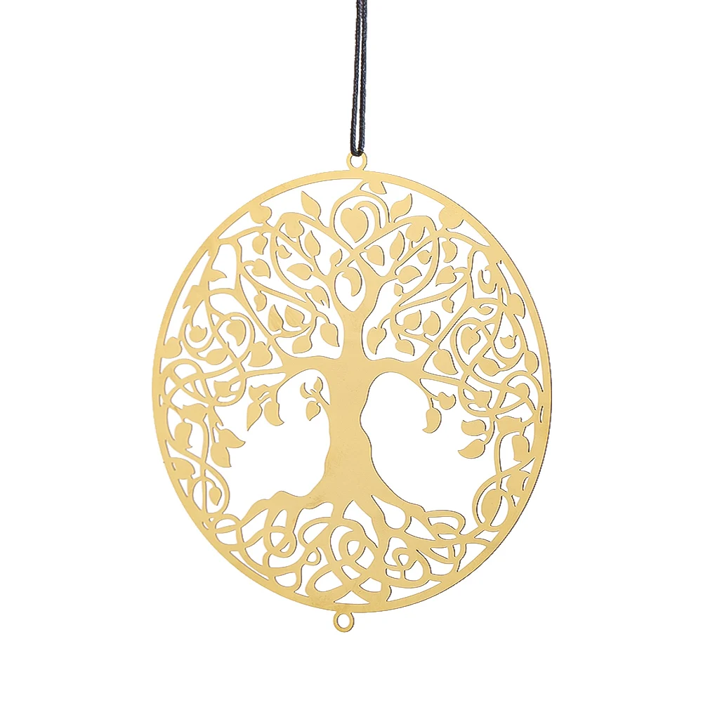 Golden Color Tree of Life Rotating Wind Chime Eaves Balcony Courtyard Hanging Padent Refuting Evil Spirits Suppressing Talismans