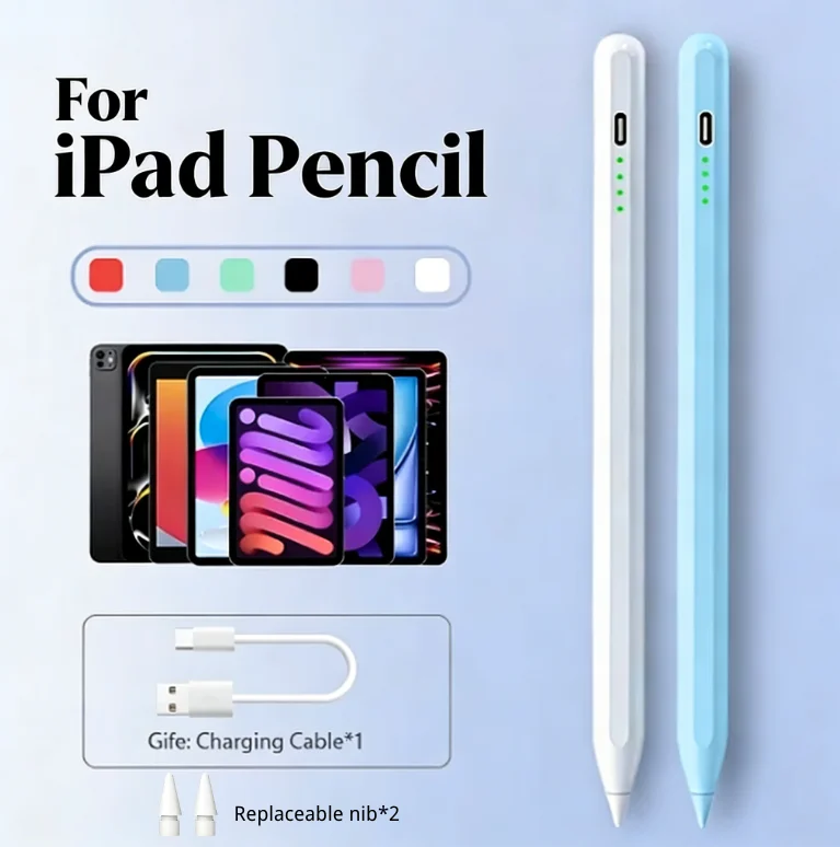 Stylus Pencil for iPad 2018–2025, Magnetic Fast Charging 1st Gen Stylus, Tilt Pressure Sensitivity & Palm Rejection Compatible w