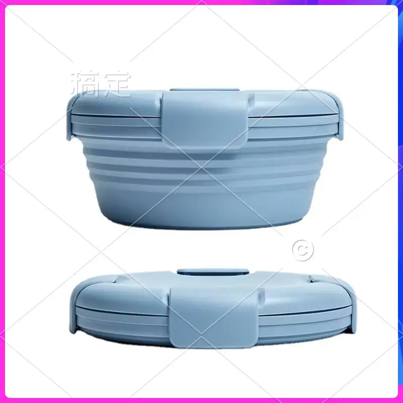 

NEW-Silicone Folding Lunch Box, Portable Retractable Bowl For Travel, Instant Noodles Storage, Outdoor Picnic Food Container