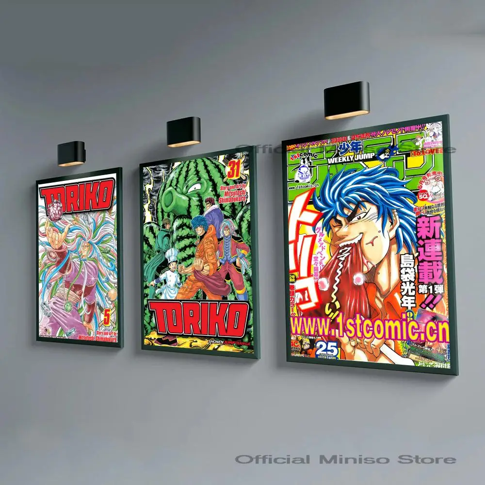 1pc Japanese T-Toriko Anime Poster Self-adhesive Art Waterproof Paper Sticker Coffee House Bar Room Wall Decor