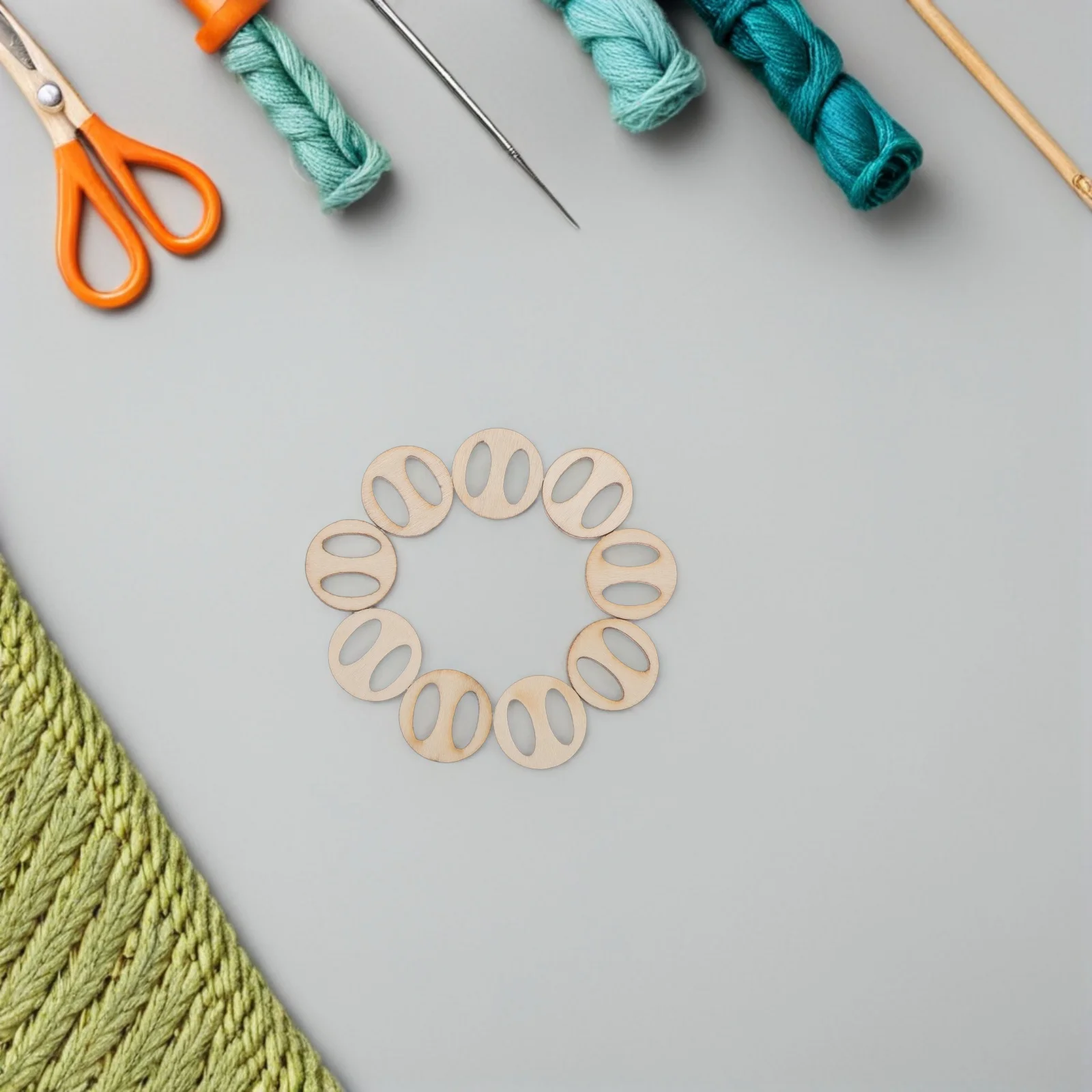 

200pcs Handmade Hat Accessories Wooden Pom Pom Buttons Removable Fastener For Diy Hat Making Knitting Tools Pompom Holders