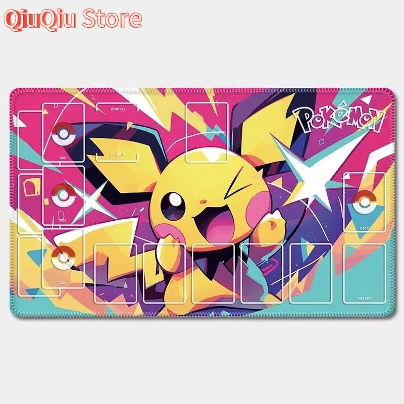 60x35x0,2 см аниме Pokemon GAME PTCG специальный игровой коврик для карт Battle Against Iono Пикачу Сквиртл Бульбазавр Чаризард подарки игрушки