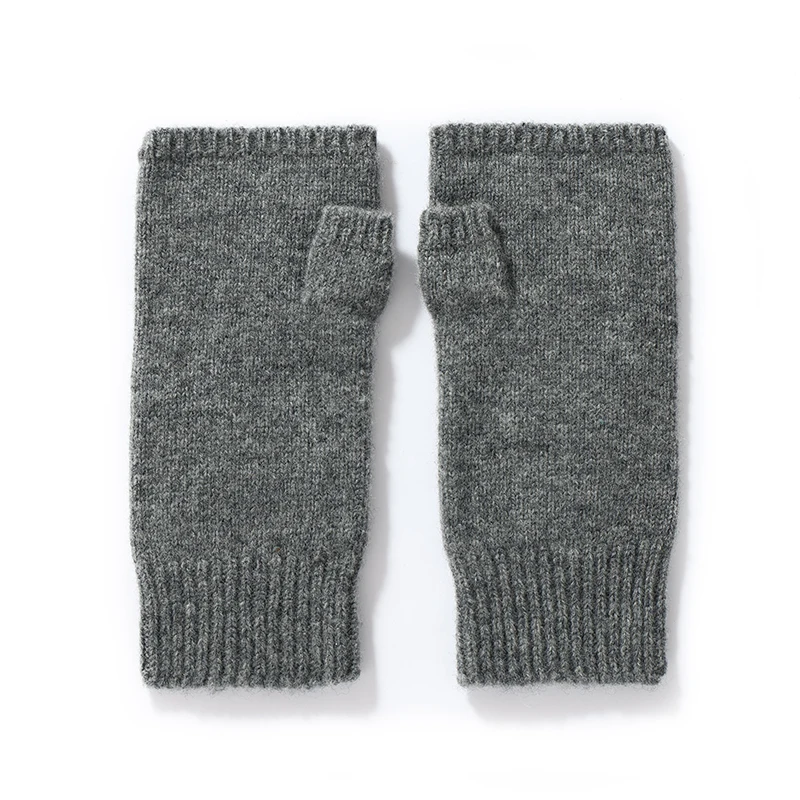 

Унисекс, 100% чистая шерсть, однотонные перчатки на запястье, теплые, ветрозащитные, для езды на велосипеде, пешего туризма, уличные варежки, ребристые вязаные манжеты, уютные, теплые