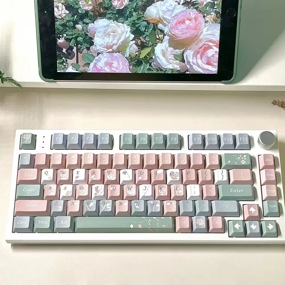 

126 Keys Old Testament Roses Theme Keycaps Cherry Profile PBT Five-Sided Sublimation Key Caps for MX Mechanical Keyboard