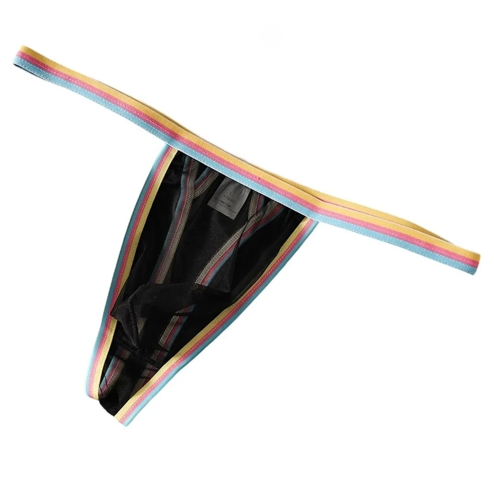 

Мужские ультратонкие прозрачные стринги-танга из сетки 20D с U-образным выпуклым мешочком, облегающие, сексуальные, для геев, с Т-образной спинкой, нижнее белье, сисси-трусики