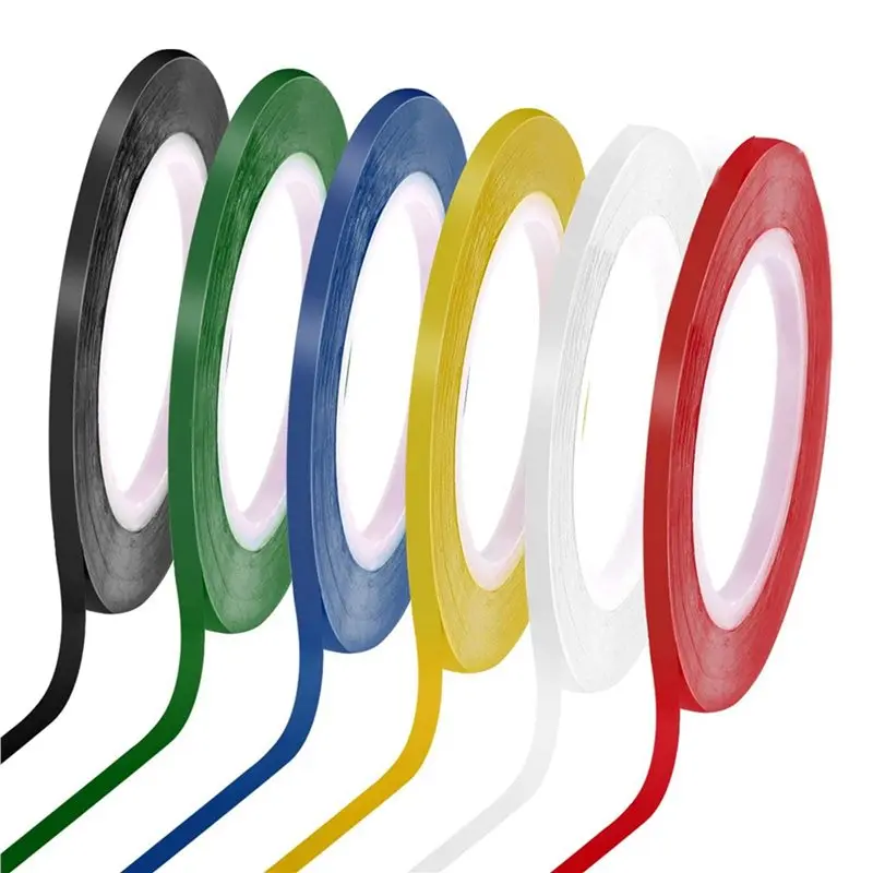 ABSE-24 Rolls 1/8 Whiteboard Tape Thin White Board Tape Lines Pinstripe Dry Erase Art Tape Electrical Tape, 108 Feet Per Roll
