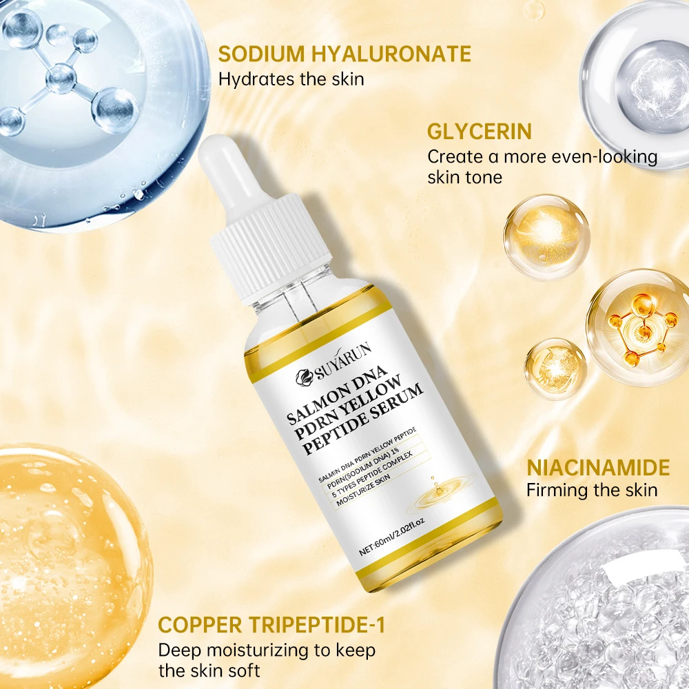 SUYARUN Salmon DNA PDRN + комплексная сыворотка с желтым пептидом — средство против старения, восстановление кожи, увлажнение, осветление, подтяжка.