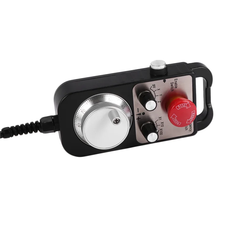 A72U 4X Universal Cnc 4 Axis Mpg Pendant Hand Wheel 100 Pulse 5V & Emergency Stop Cnc Router Handwheel 4Axis Type