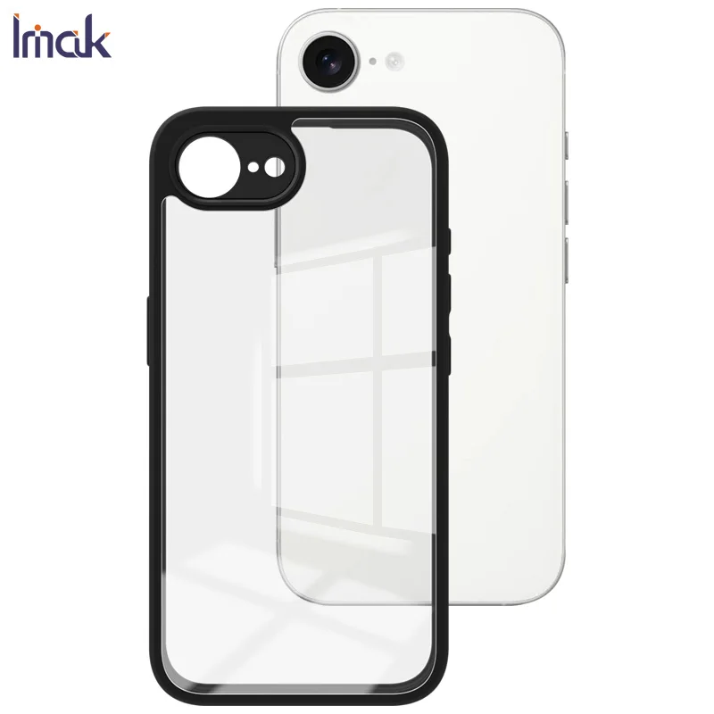 حافظة IMAK UX-9A لهاتف iPhone 16e 5G PC+TPU غطاء إطاري ناعم