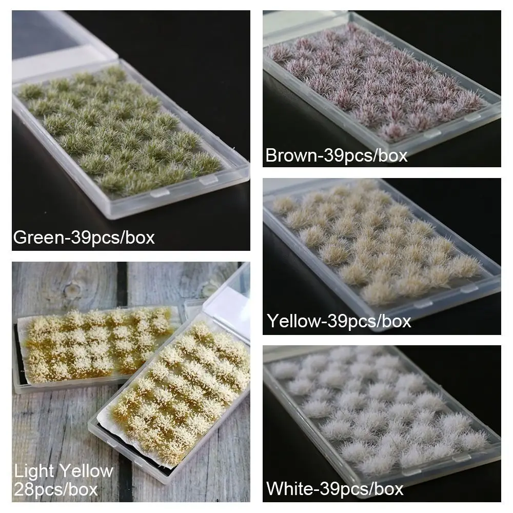 Multicolor Artificial Grass Tuft Resin Simulation Model Snow Scenery Plant Cluster Micro Landscape Railway Construction