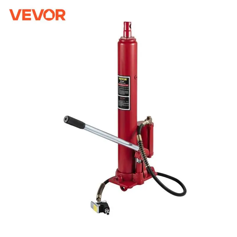 VEVOR Hydraulic/Pneumatic Long Ram Jack 8 Tons/17363 lbs Capacity, with Single Piston Pump and Clevis Base Manual Cherry Picker