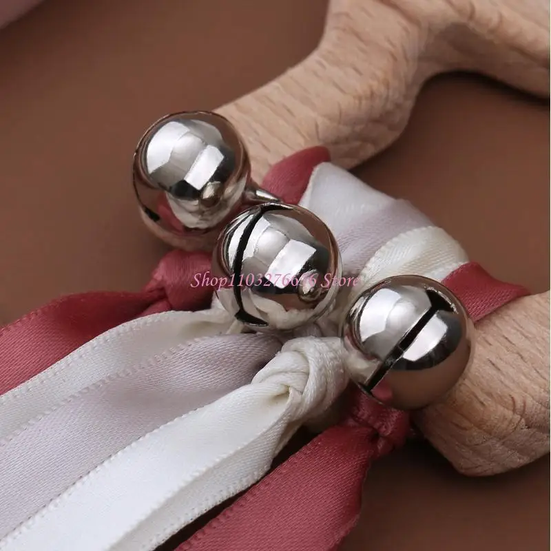 R6FD Rainbow Ribbon Hand Bells Hand Kite Sensory Ribbon Toy