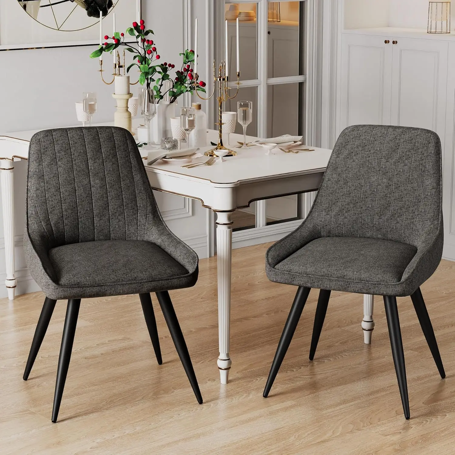 Soft bag seat cushion, backrest rest, side armrest, metal support legs, restaurant chair