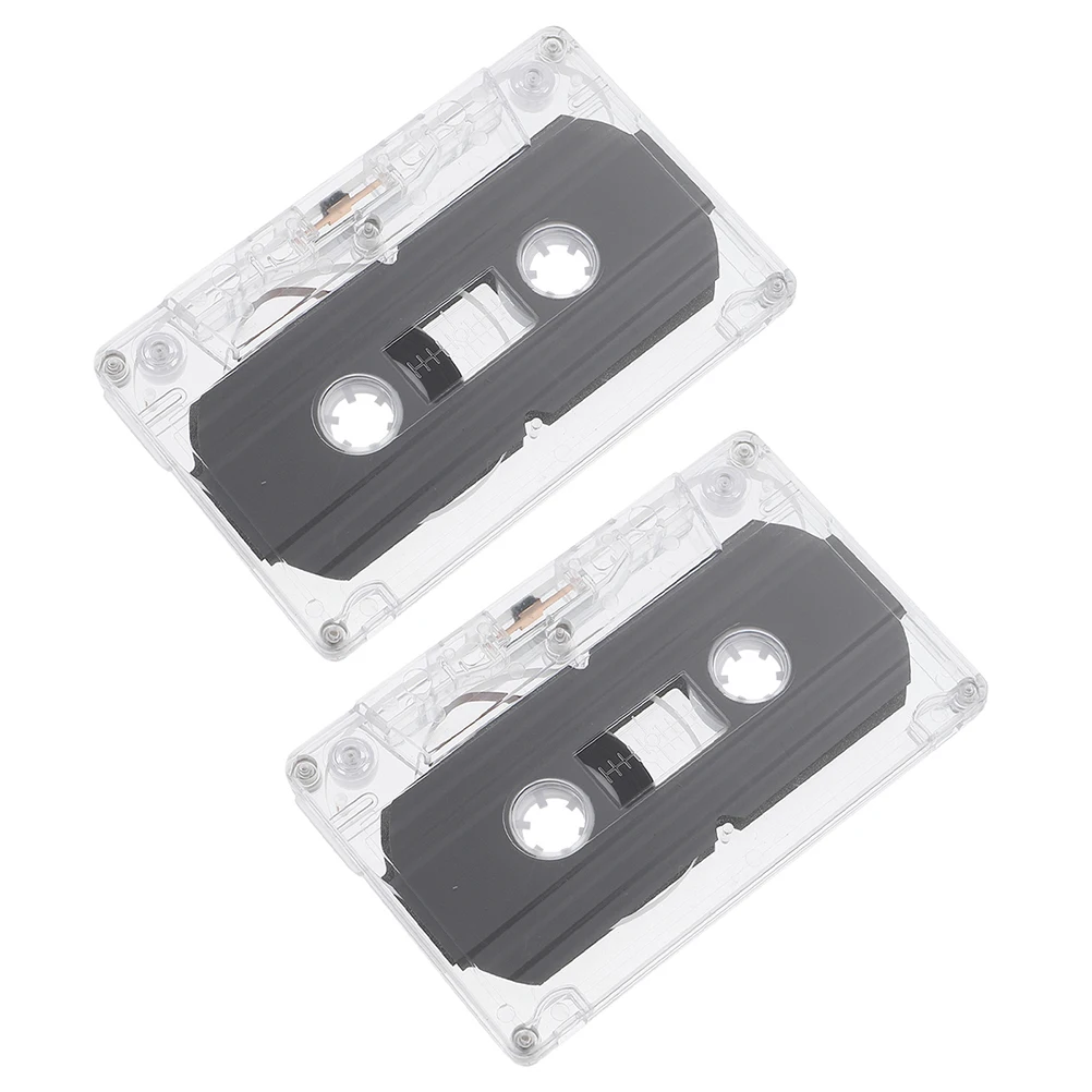 

2 Pcs Audio Tapes Cassette for Recording Cassettes Outer Box Decoration
