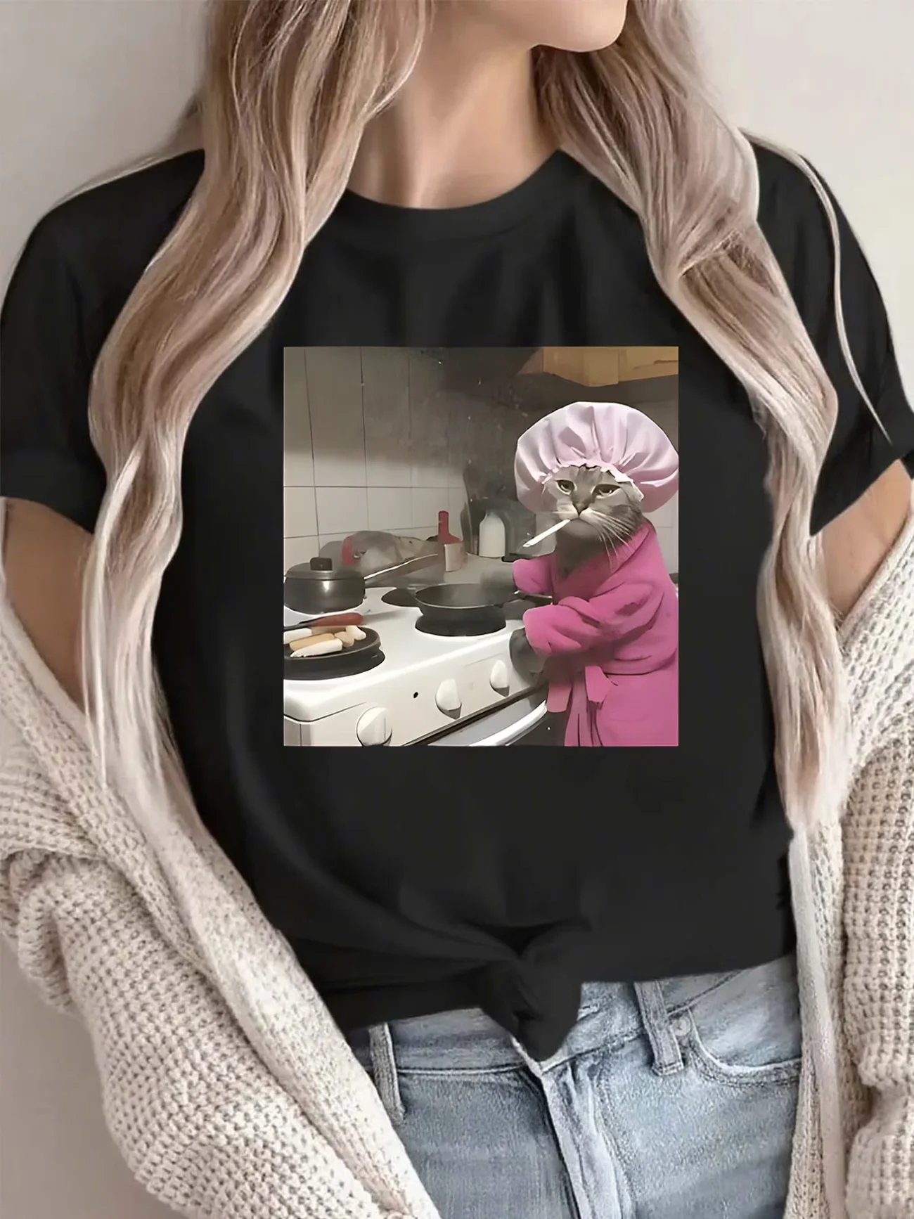 Funny Doll Face Y2K Graphic T Shirt Women Men Cotton Tee Summer Spring Oversized Tops ironic humor weirdcor Sarcastic Hilarious