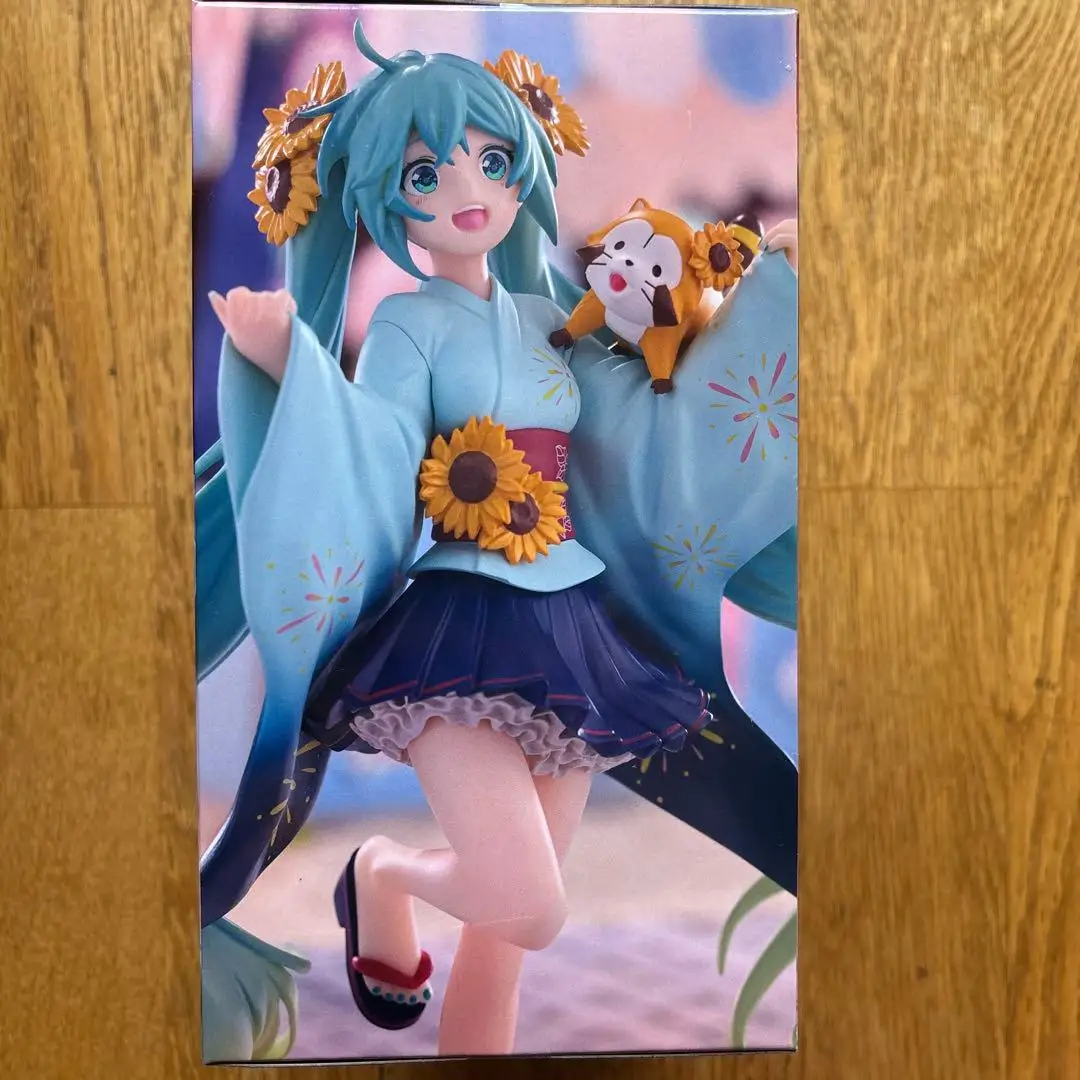 Original FuRyu Hatsune Miku Anime Rascal the Raccoon Summer Festival Action Figures Collection Figurine Model Toys view 4