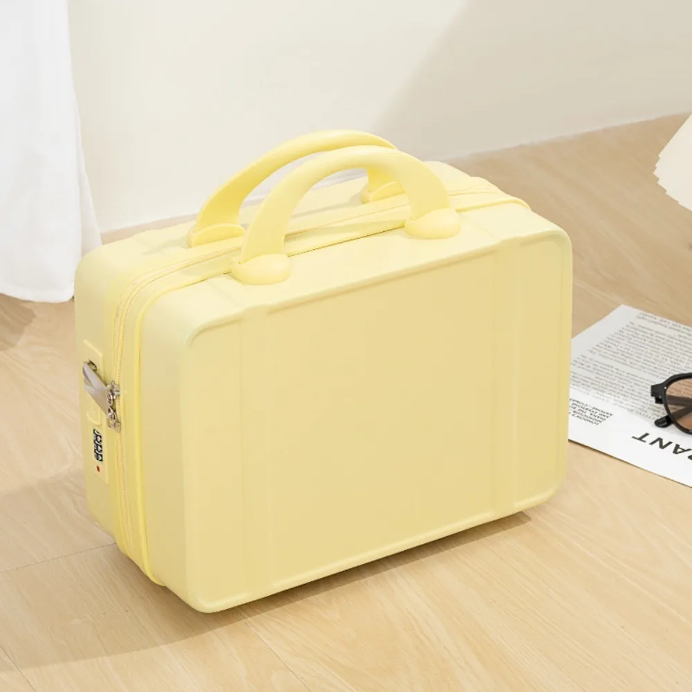 Portable ABS Hand Carry Suitcase Zipper with Combination Lock Luggage Box Cosmetic Box