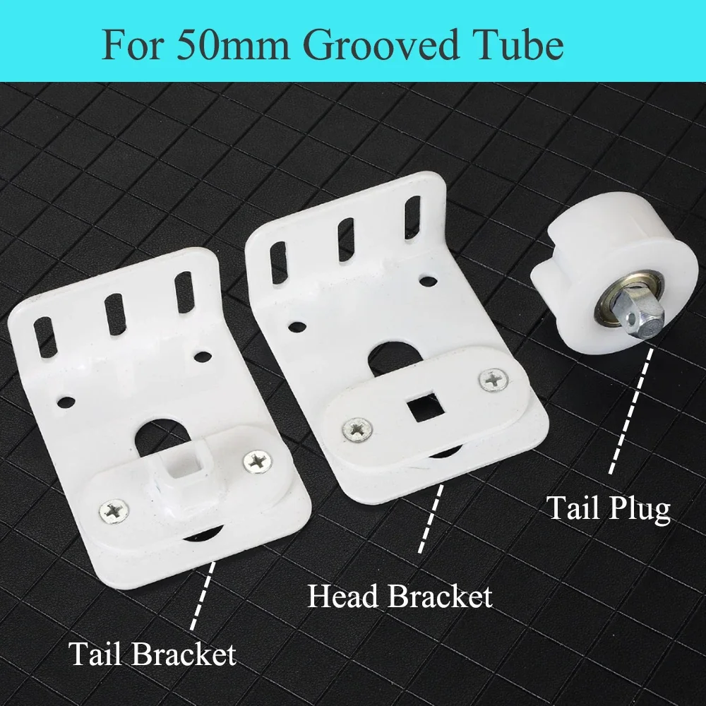 For Aqara diameter 35mm Electric Rolling Shutter bracket Accessories Head Bracket+Tail Bracket+idler for Dooya 50mm Grooved Tube