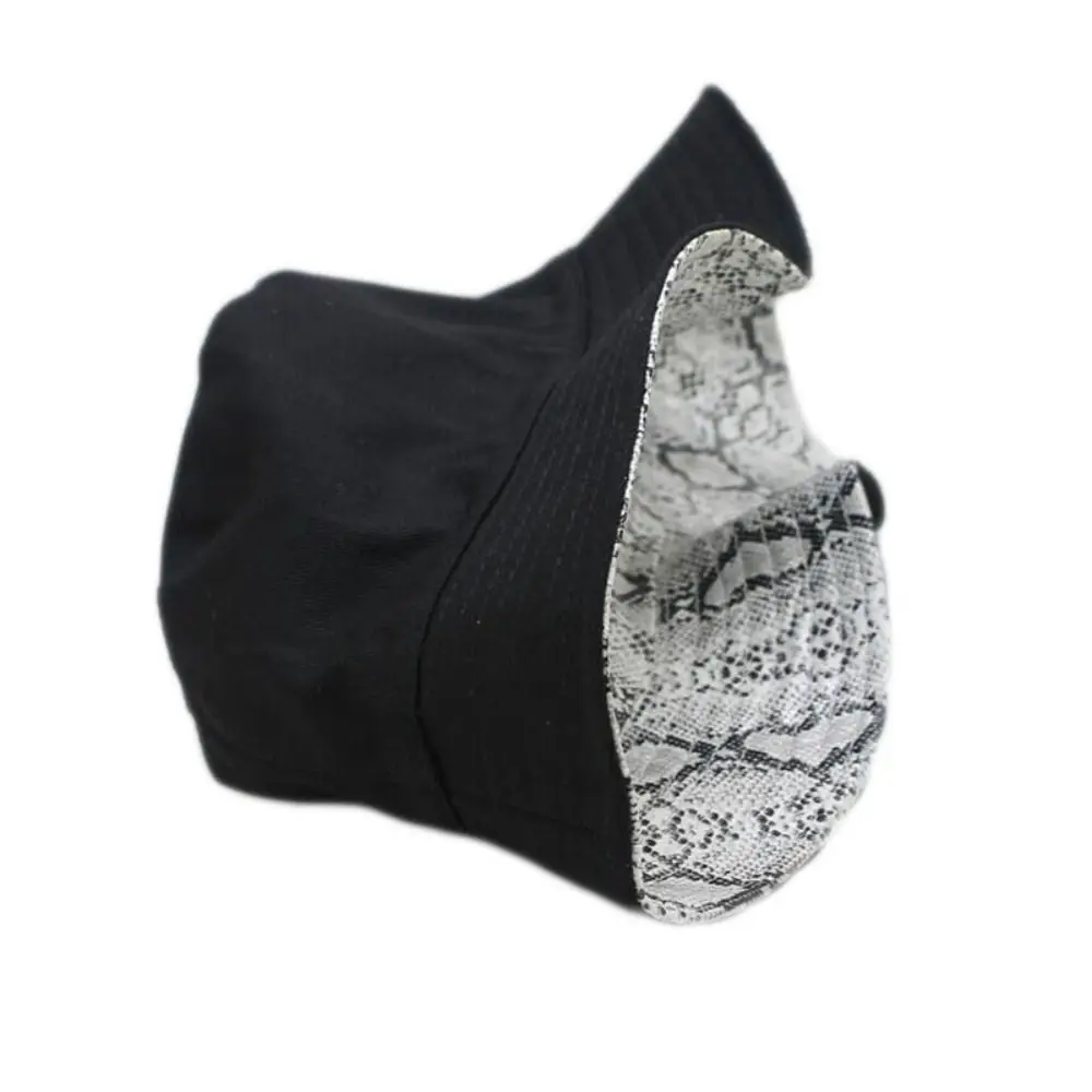 Fashion Both Sides Print Bucket Hat Outdoor Design Travel Style Fisherman Hat Snake Print Hat for Spring Summer