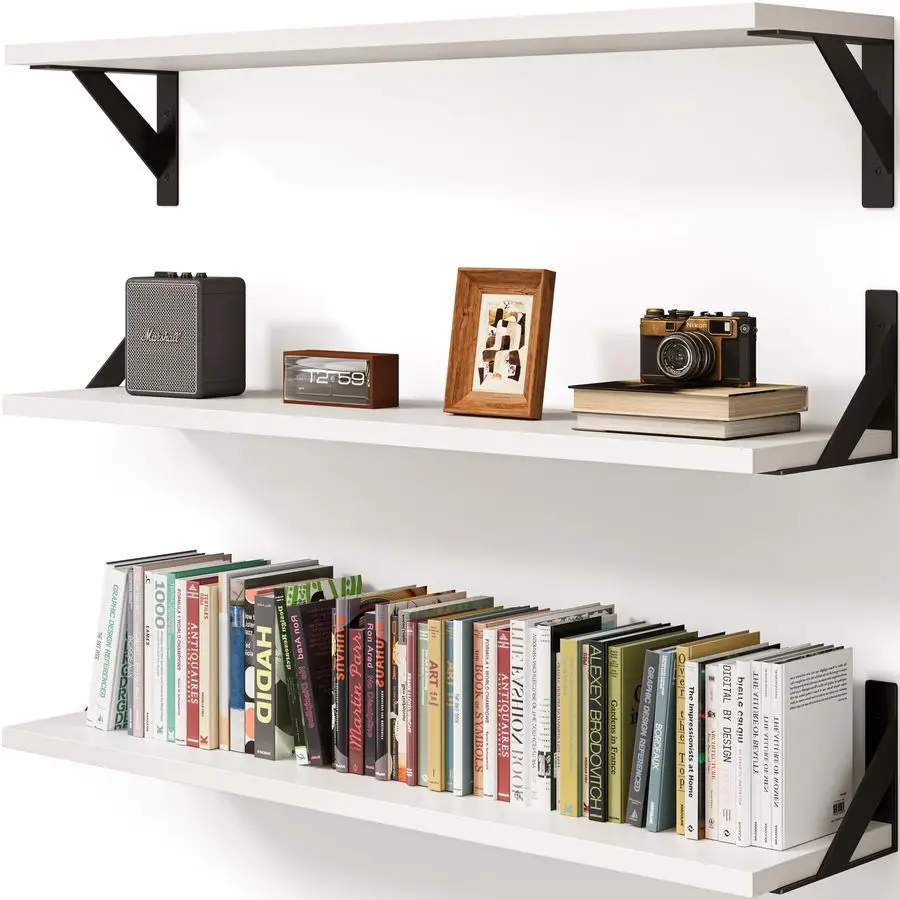 

Shelves for Wall, Wall Mount Book Shelf, Hanging Shelves, Wall Bookshelf for Bedroom, Office, Living Room