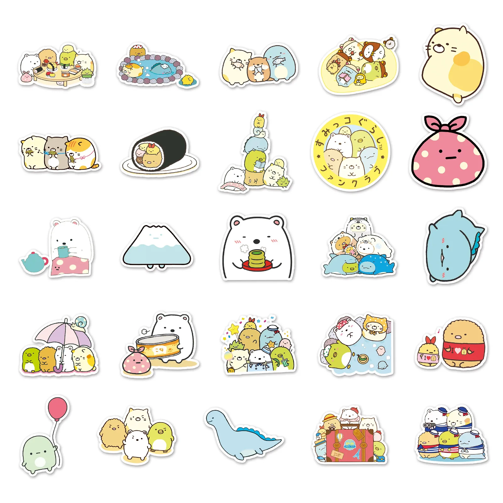 50 pièces mignon Sumikko Gurashi PVC japonais Anime étanche décalcomanie Scrapbooking bricolage papeterie journal autocollant bagages enfants jouets cadeau