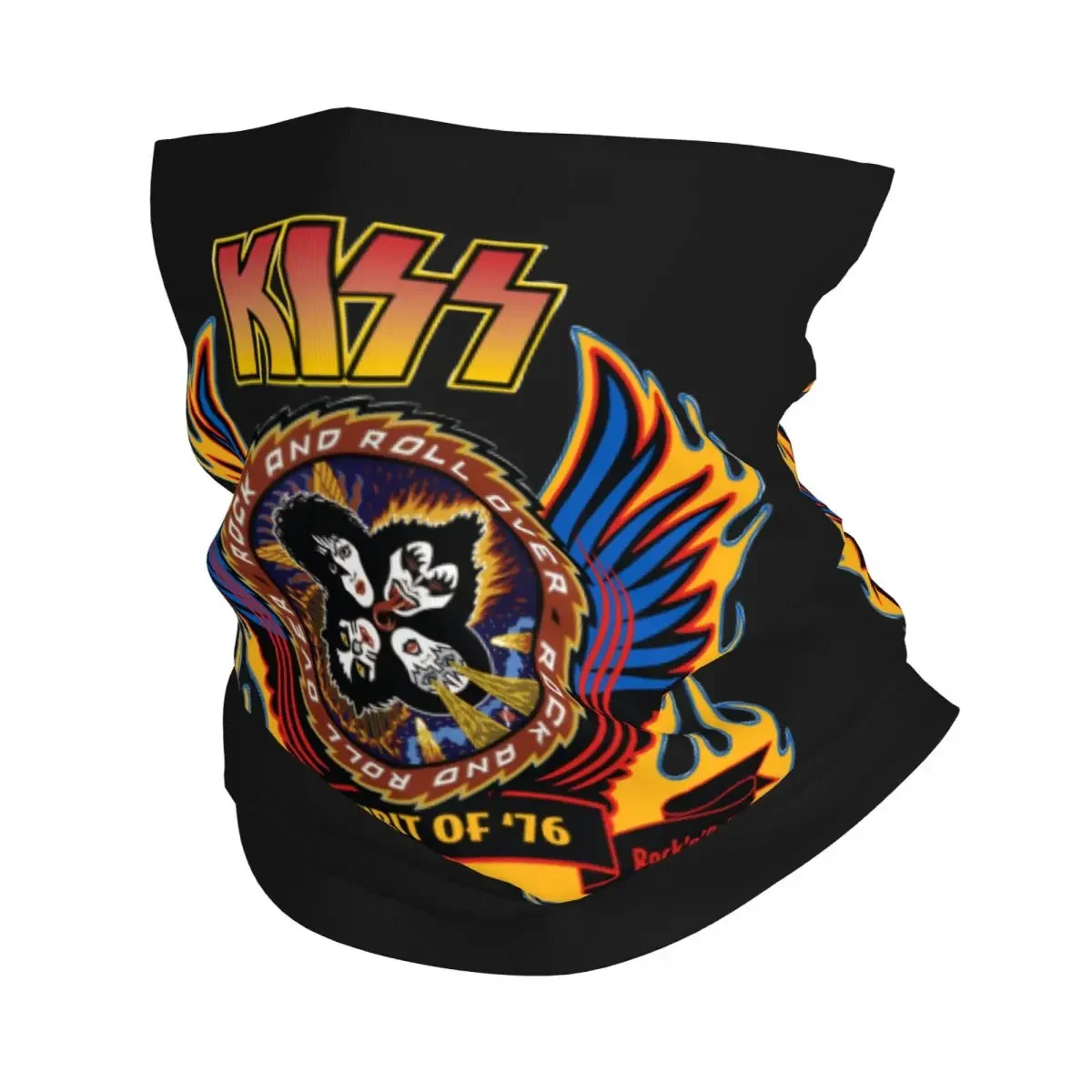 Kiss Spirit Of 76 Premium Bandana Neck Gaiter Printed Rock Band Balaclavas Wrap Scarf Headband Outdoor Sports  Winter