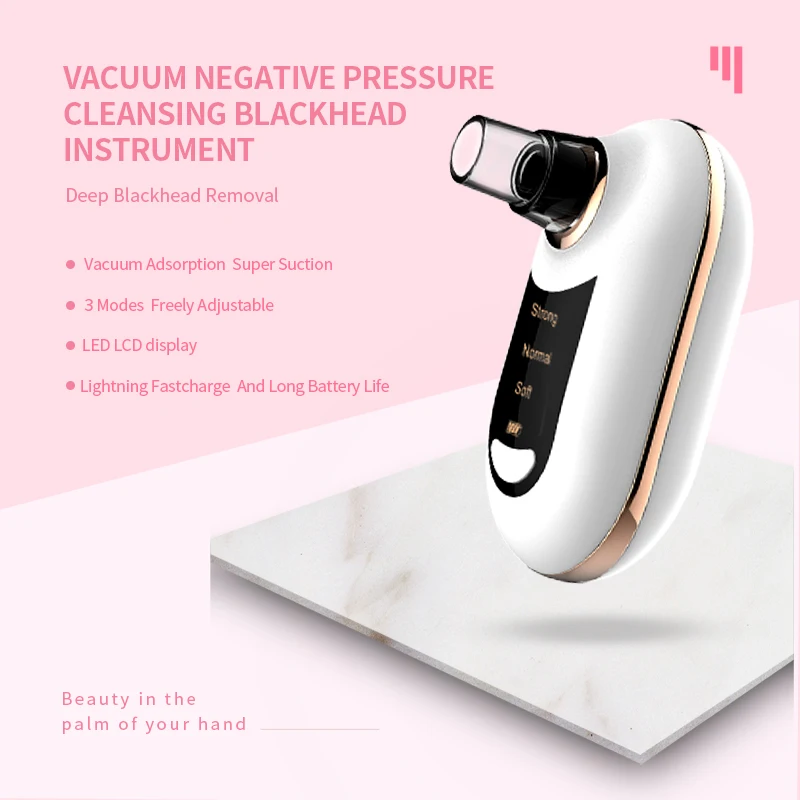 2025 USB Rechargeable Powerful Suction Facial Pore Cleaner Blackhead Removal Acne Treatment Machine Multi-Purpose Beauty Gadget