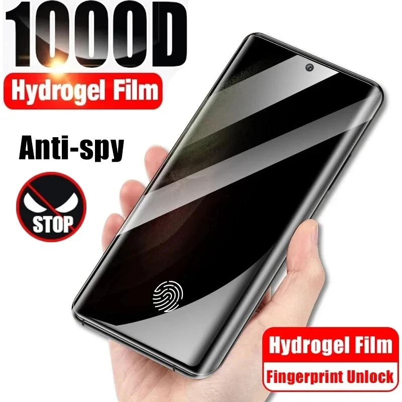 1PCS Anti-Spy Hydroge Film Screen Protector For Samsung Galaxy S9 S10 S20 FE S21 Plus S22 S23 24 Ultra Note 10 20 Privacy Film