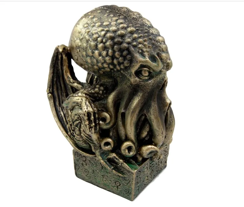 Vintage Skull Cthulhu Statue Home Decor Resin Crafts Ornaments Octopus Modern Sculpture Figures Halloween Party Decoration