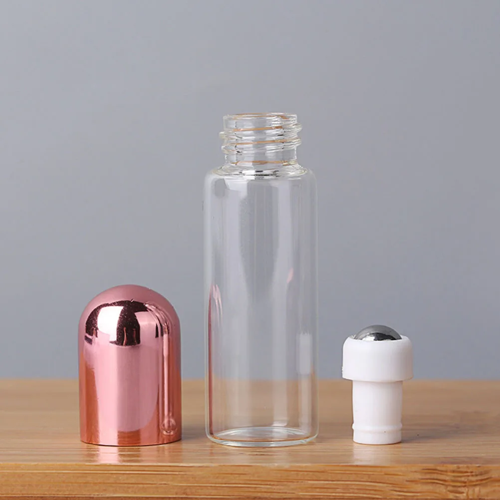 

10Pcs Glass Roller Bottles Essential Oil Bottles Leak Proof Portable Small Perfume Dispenser Travel Bottle Glass Roller Bottle