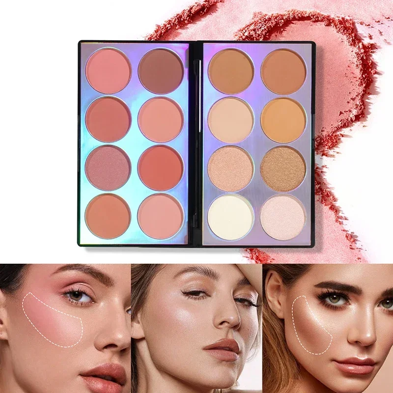 16 colori Contour Palette Blush Highlighter Bronzer Powder Makeup Palette Contour Kit cosmetici per il viso per le donne regali di san valentino