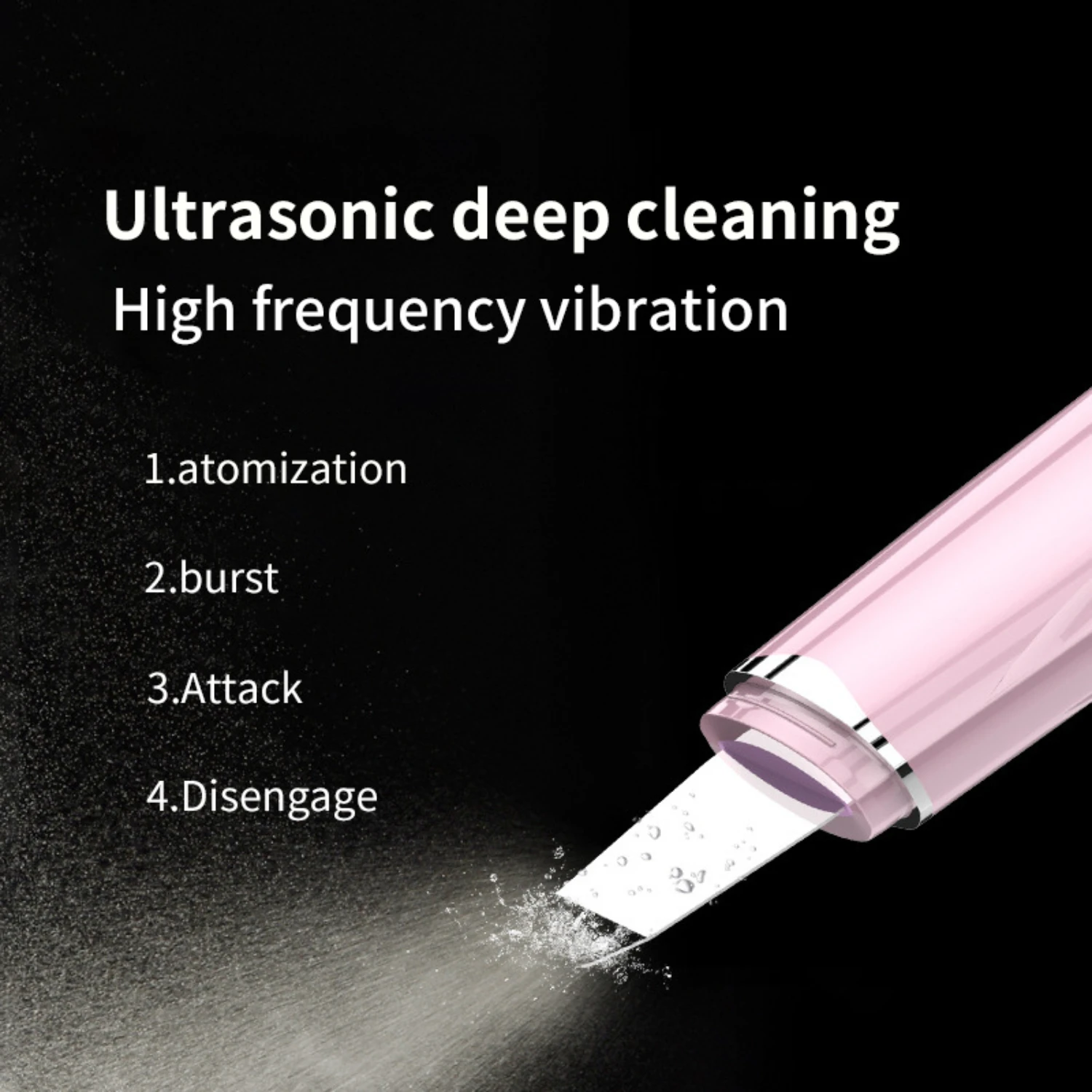 Akumulatorowy, ultradźwiękowy skrobak do skóry USB, oczyszczacz zaskórników