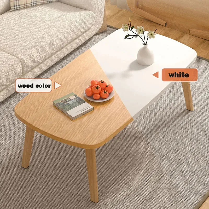 Japanese Folding Solid Wood End Table Tatami Sofa Side Center Tables for Living Room Tea Sundries Storage Reading Home Furniture