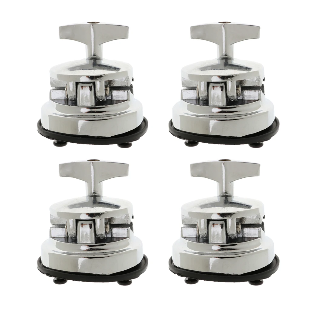 4x Zinc Alloy Drum Holder Base Plate Drum Rack Clamp Drum Tom Mount Bracket