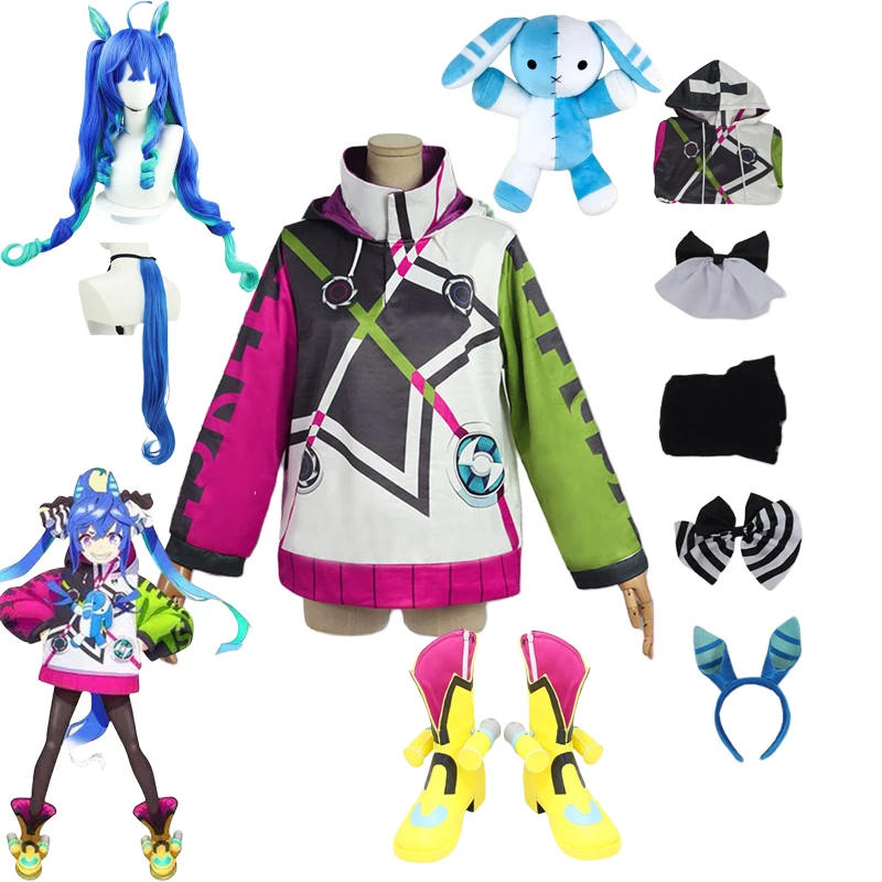 

Umamusume: Pretty Derby Twin Turbo Cosplay Costume Umamusume Cosplay Twin Turbo Costume Wig Rabbit Boots