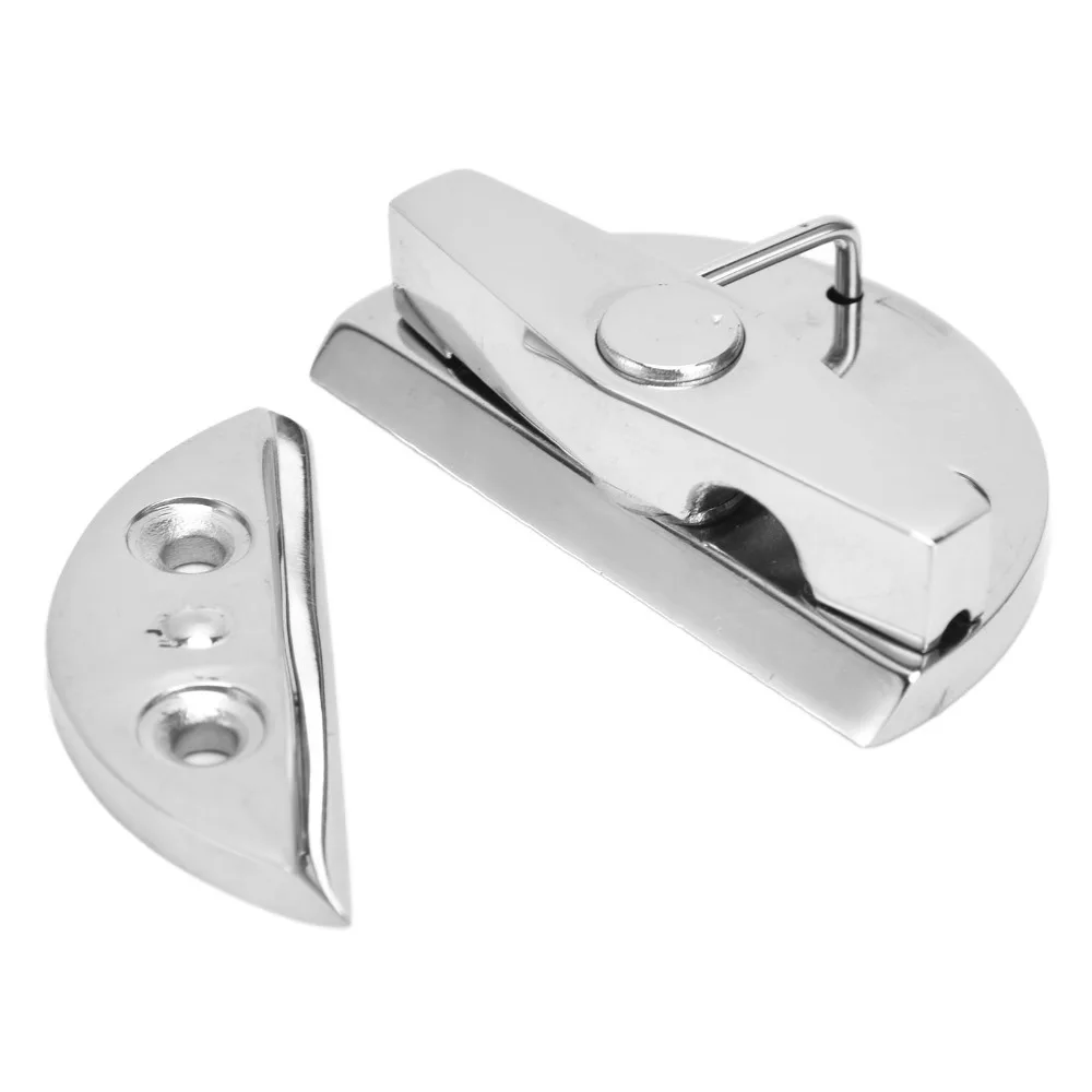 55mm Diameter Boat Door Twist Lock Latch 316 Stainless Steel Round Button Design Round Turn Button Catch Marine Grade