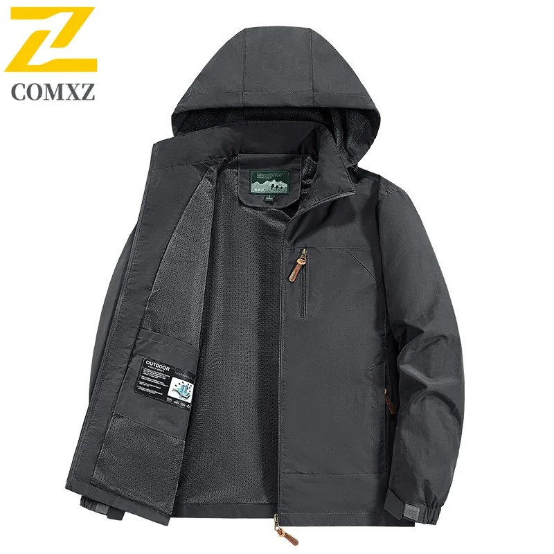 

COMXZ Мужское пальто Легкая приключенческая горпкорная дышащая ветровка для охоты и путешествий Athflow Удобные куртки